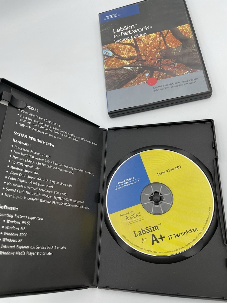 3 LabSim Thomson Course Technology A+ Essentials, IT, Network Programs M1