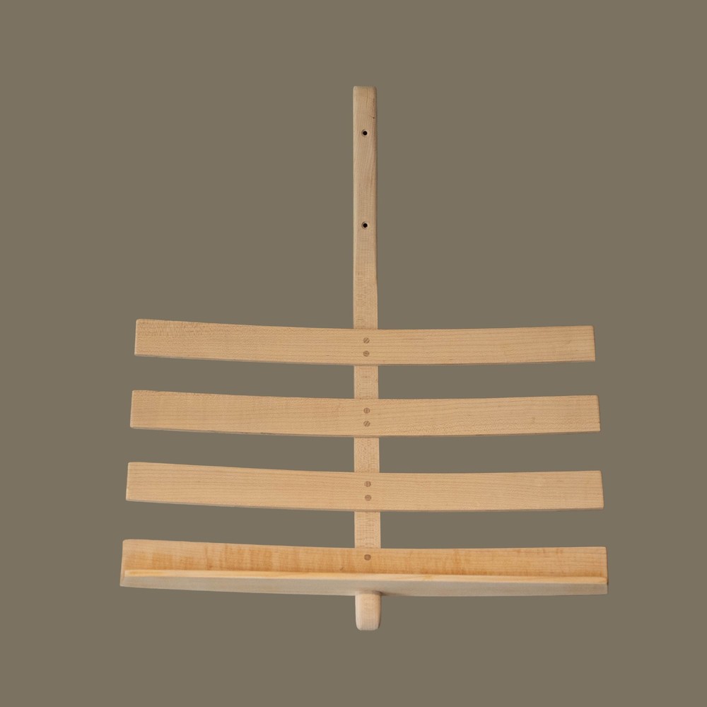 Handcrafted Solid Maple Wall Mounted Music Stand