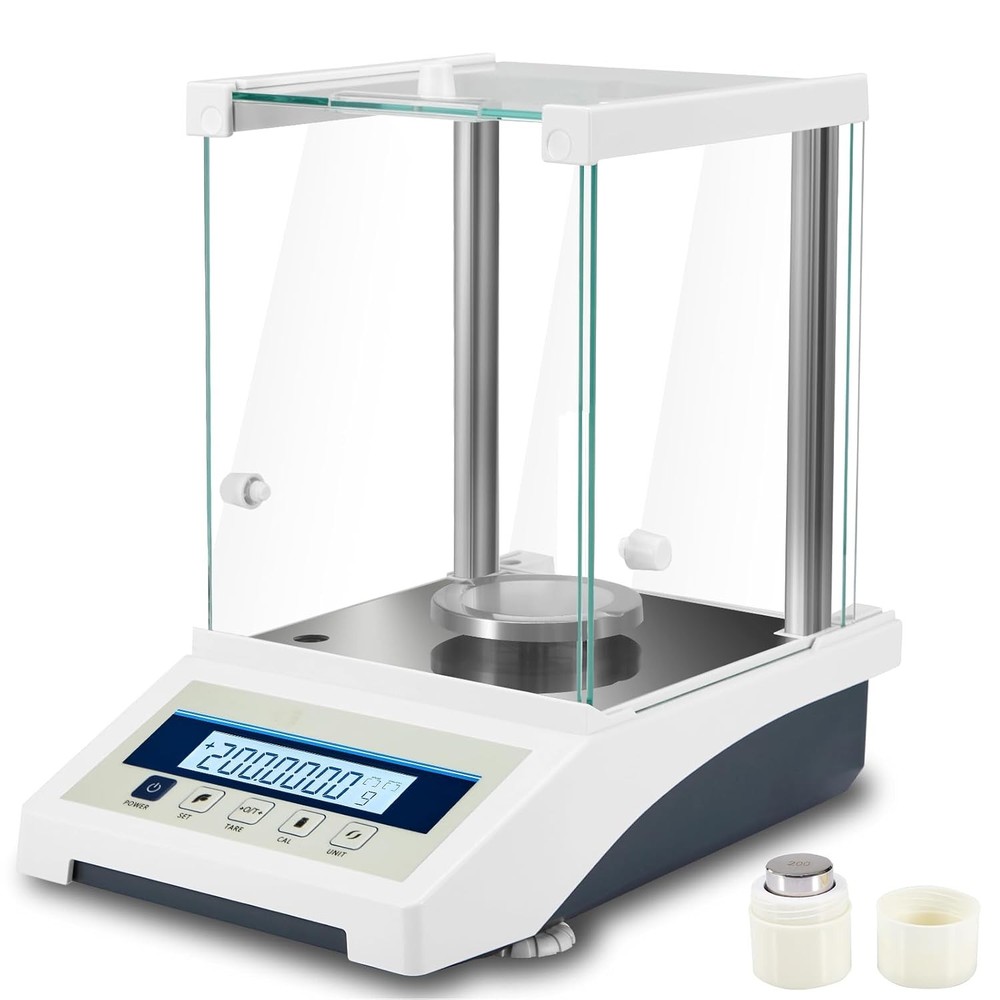 Analytical Balance Lab Scale 220g 0.0001g Precision Electronic Scale LCD Screen