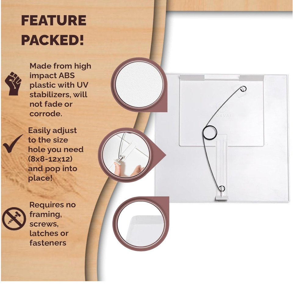 4 Pack Morvat 12x12 Adjustable Spring Access Panel for Drywall & Ceiling