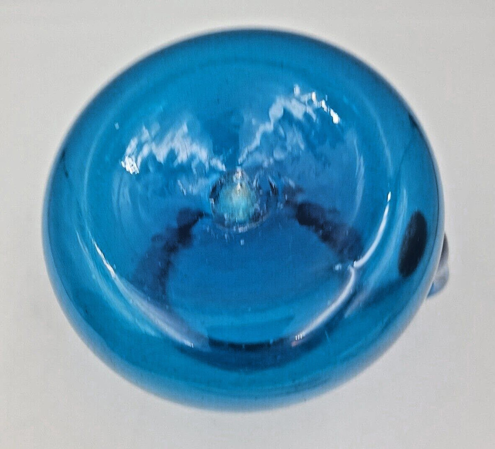 Cobalt Blue Hand Blown Glass Pitcher