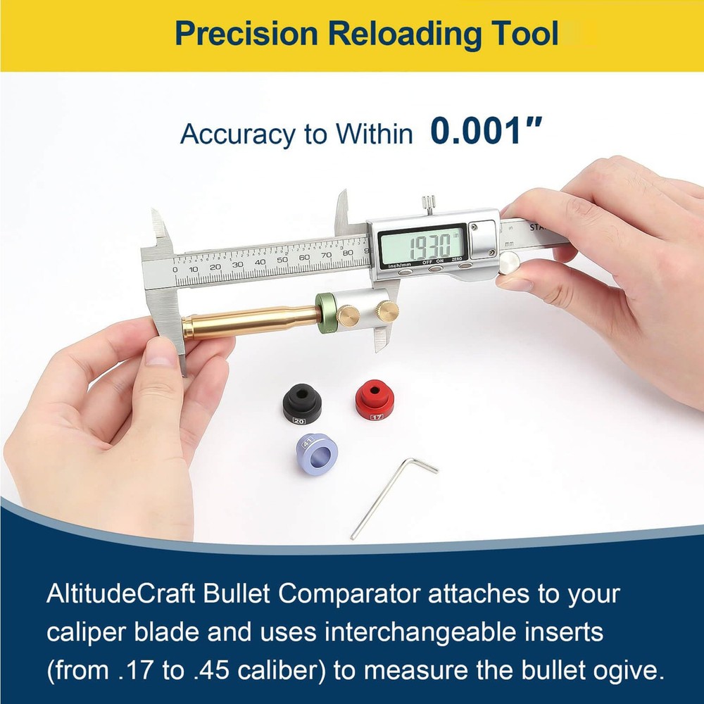 20PCS Bullet Comparator Kit Headspace Gauge For Reloading Headspace Gauge kit