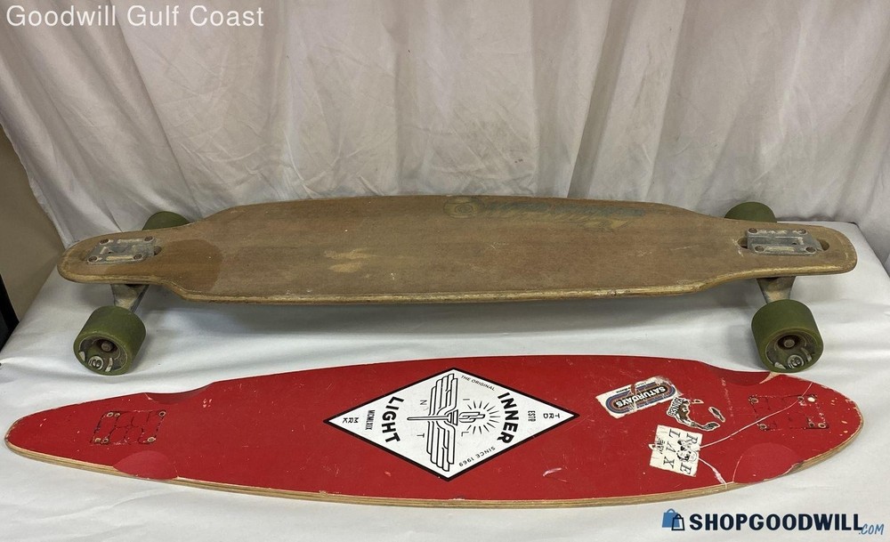 Two Inner Light Longboard skateboard   41"L x 9.5"W x 4"H