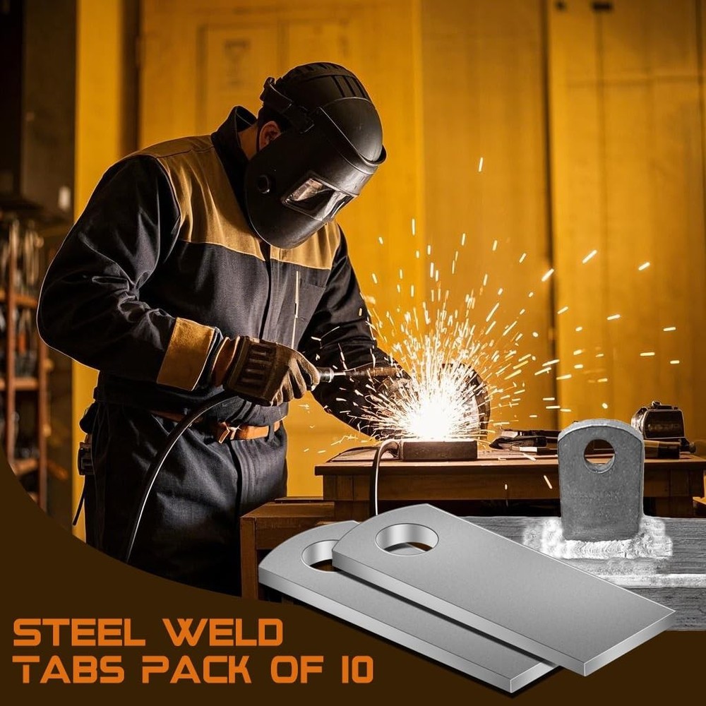 OywhC Weld on Tabs, Steel Basic Tab, Long type 1/8" Thick Uncoated