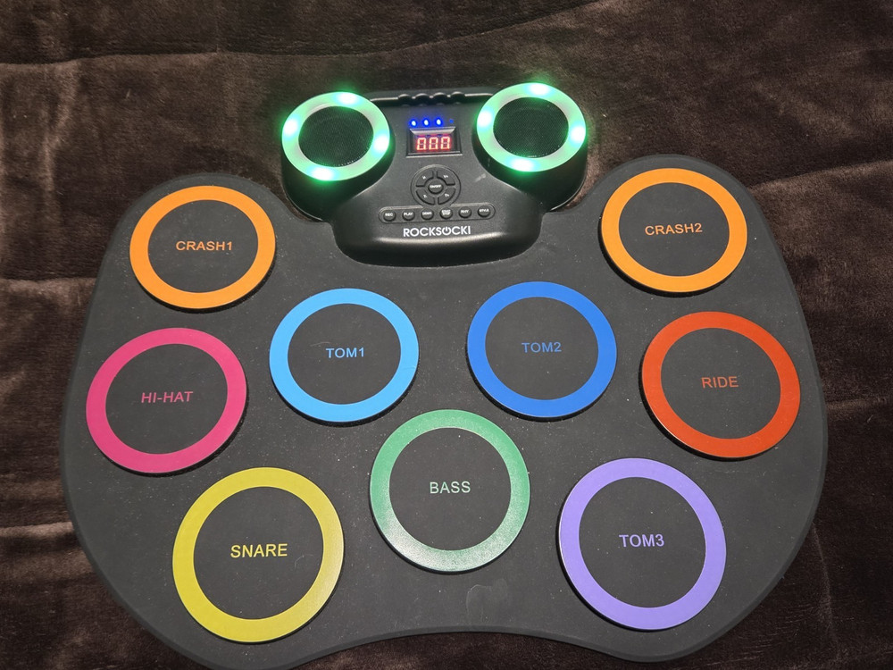 ROCKSOCKI Electric Drum Set, 9-Pad Electronic Drum Set