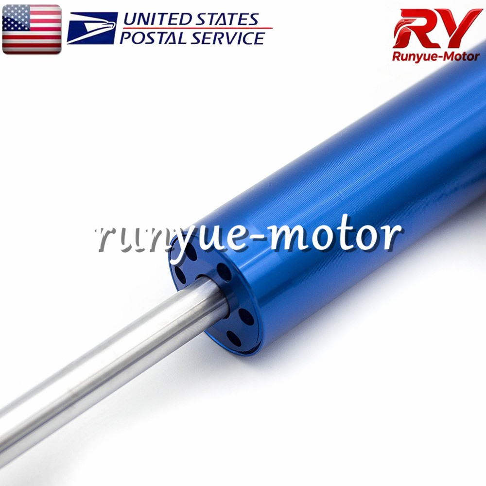 Blue 255mm Adjust Steering Damper Stabilizer Linear Control Universal Aluminum