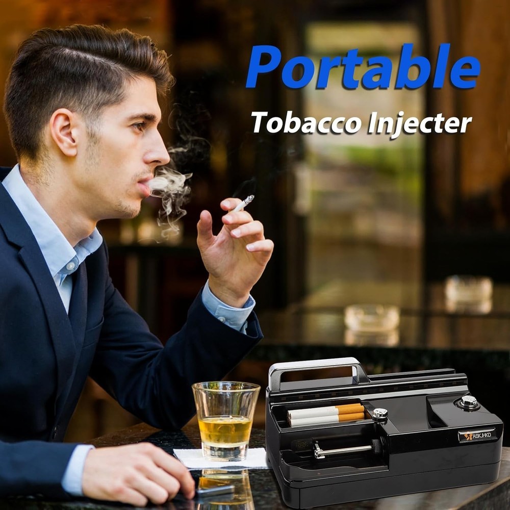 Electric Cigarette Rolling Machine, Automatic Cones Loader, Mini Portable Pre...