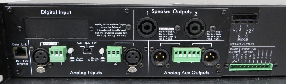 T195202 Ashly ne800 Two Channel Network Enabled Power Amplifier