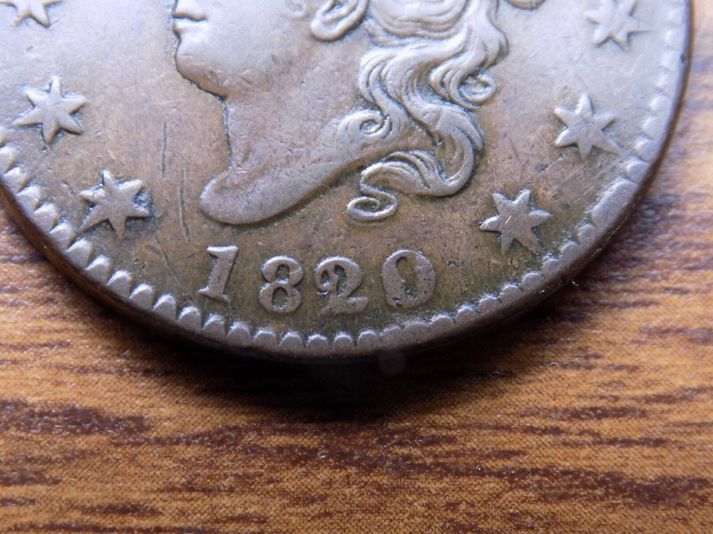 LARGE CENT CLASSIC HEAD 1820/19 HIGH GRADE WOW COIN RAZOR SHARP DDO