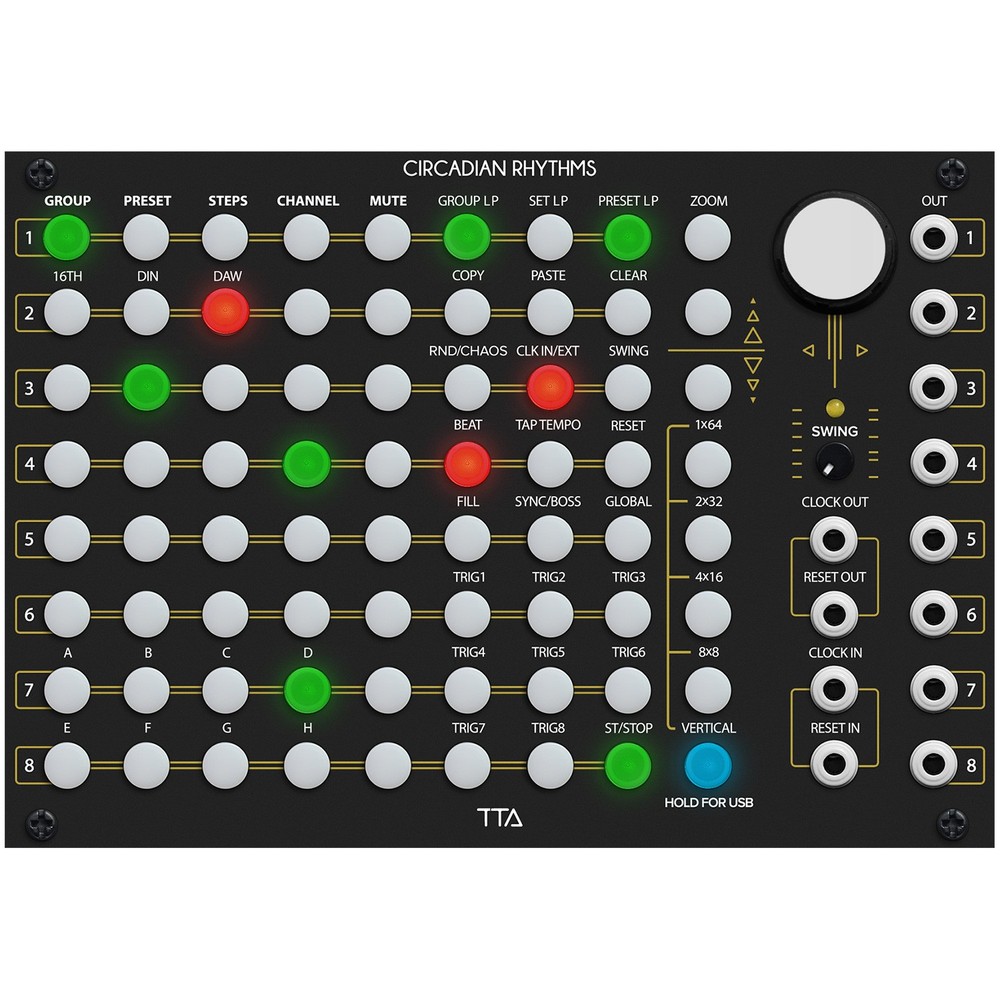 Tiptop Audio Circadian Rhythms Grid Sequencer Module - Black