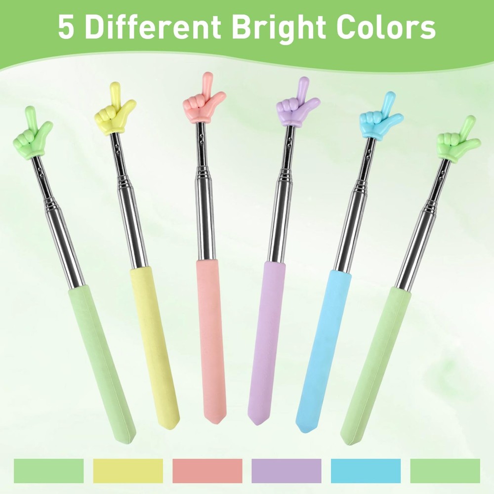 Azureal 6PCS Pointer Finger Stick, Extendable Colorful Stick,...