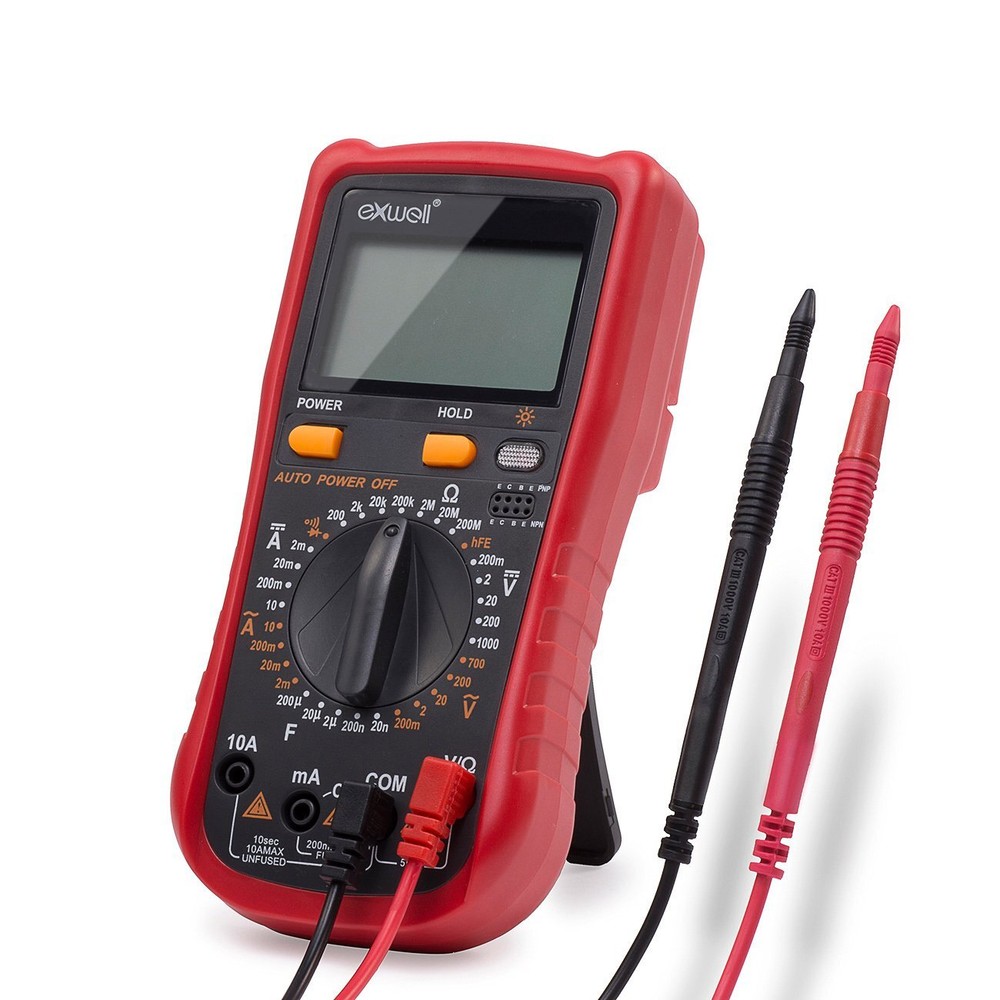 Multimeter, Exwell Digital Multimeter with Two Sets Multimeter Test Leads,