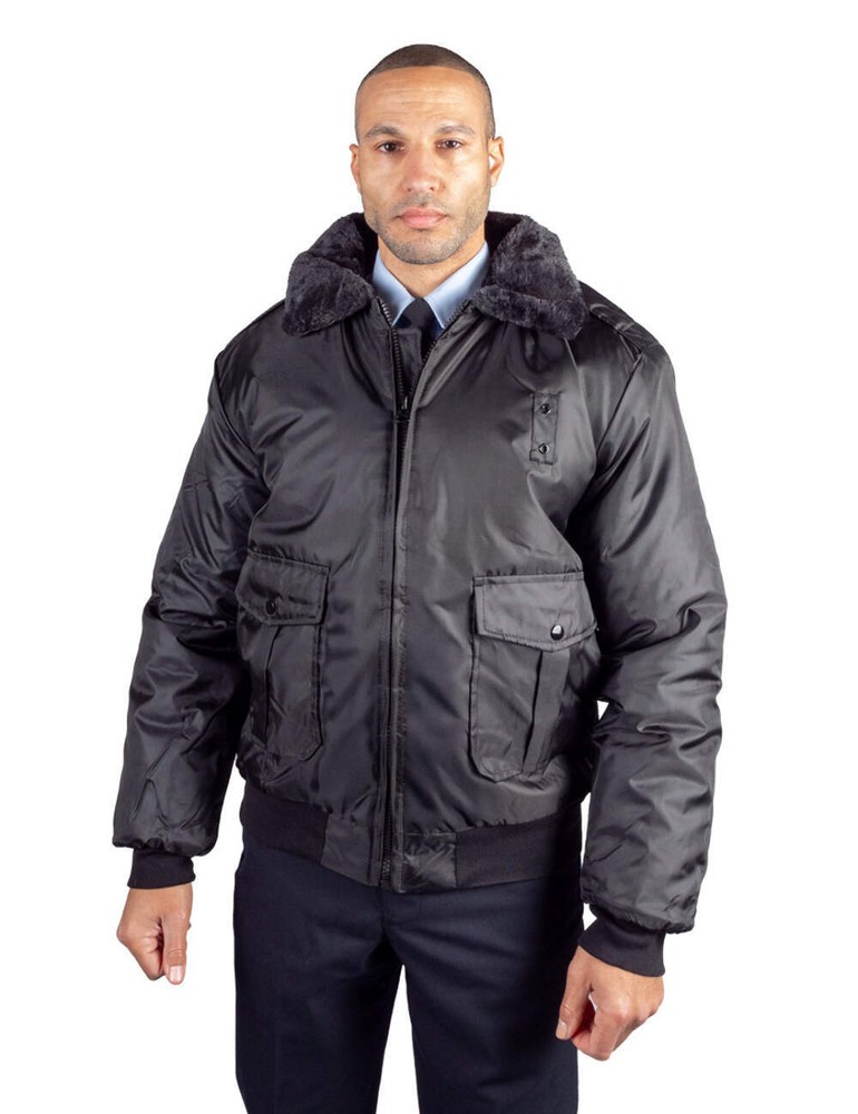 First Class Men's Watch-Guard Bomber Jacket (Black)