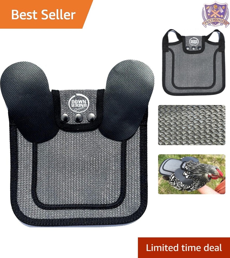 Adjustable Chicken Saddle with Grey Mesh for Medium to Large Hens