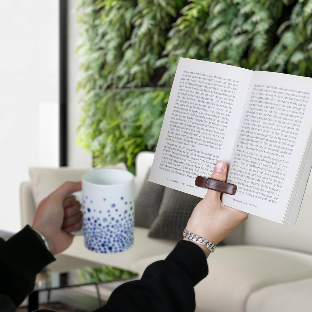 Walnut Book Page Holder - Smooth Finish Wood Reading Accessory Ideal Reader Gift