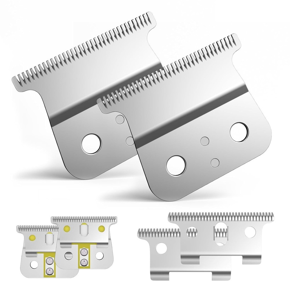 2 Pack Professional Barber-Grade T-Blade Replacement Compatible with Andis T-...