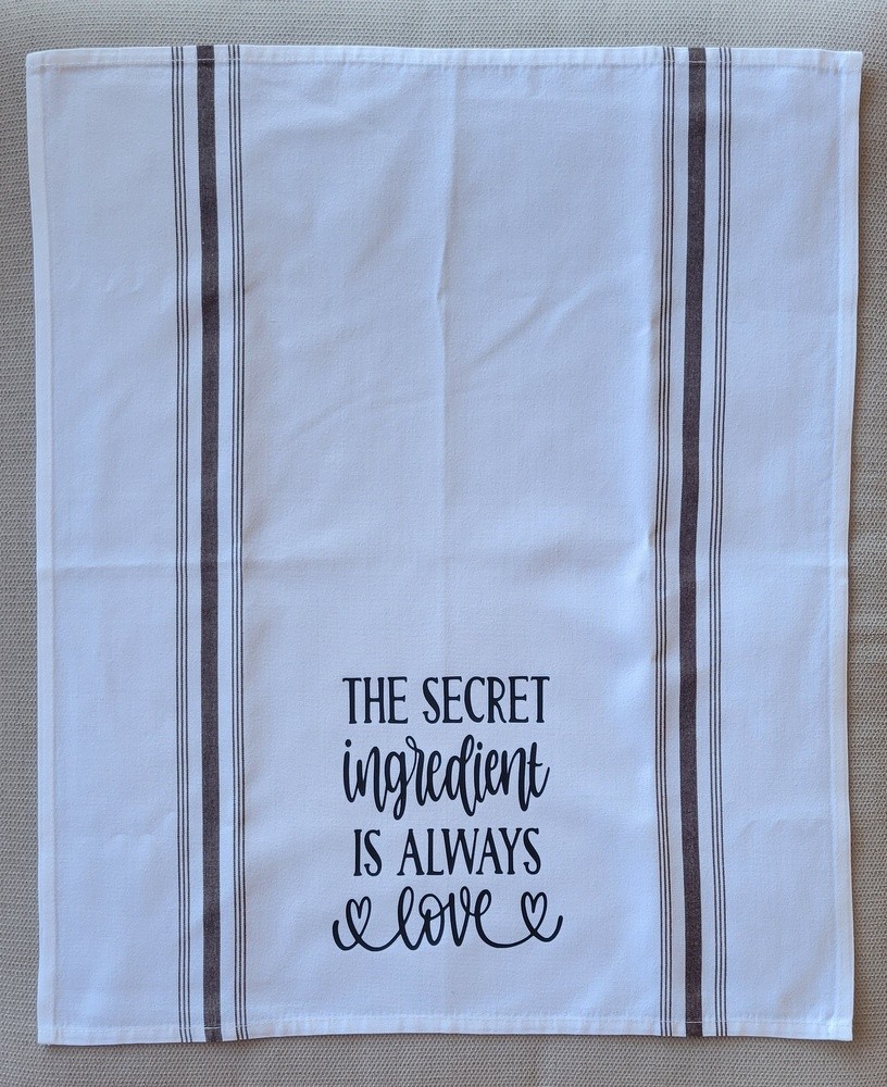 2 Piece PERSONALIZED Culinary Kitchen Towel Quick Drying 100% Cotton 18"x21.5"