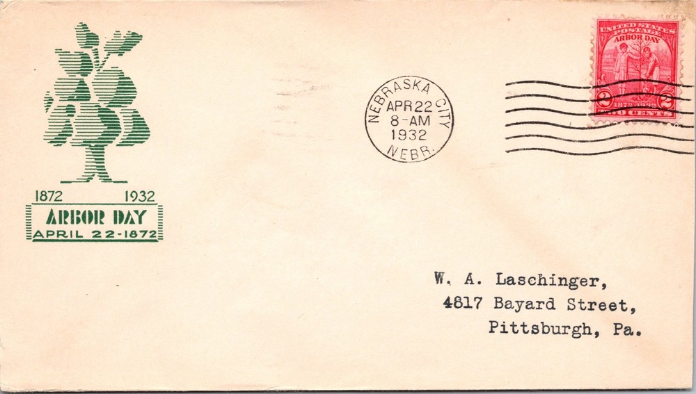 SC# 717 FDC - Nice Green Cachet - L37021