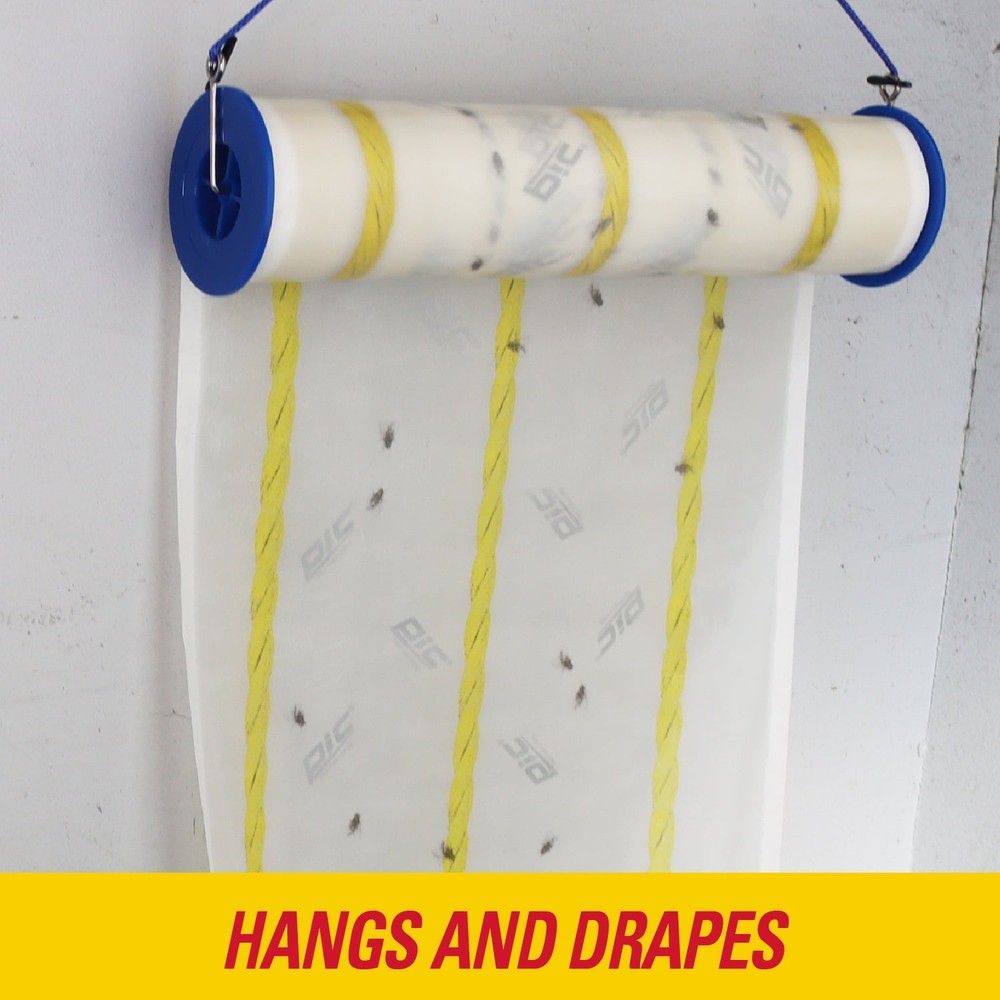 Fly Traps for Outdoors and Barns, Paper, 40FT Roll (3 Pack)