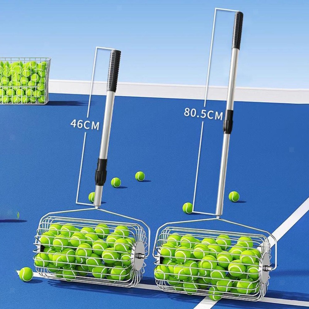 Tennis Ball Retriever Pick up Container Adjustable Length Training Accessory
