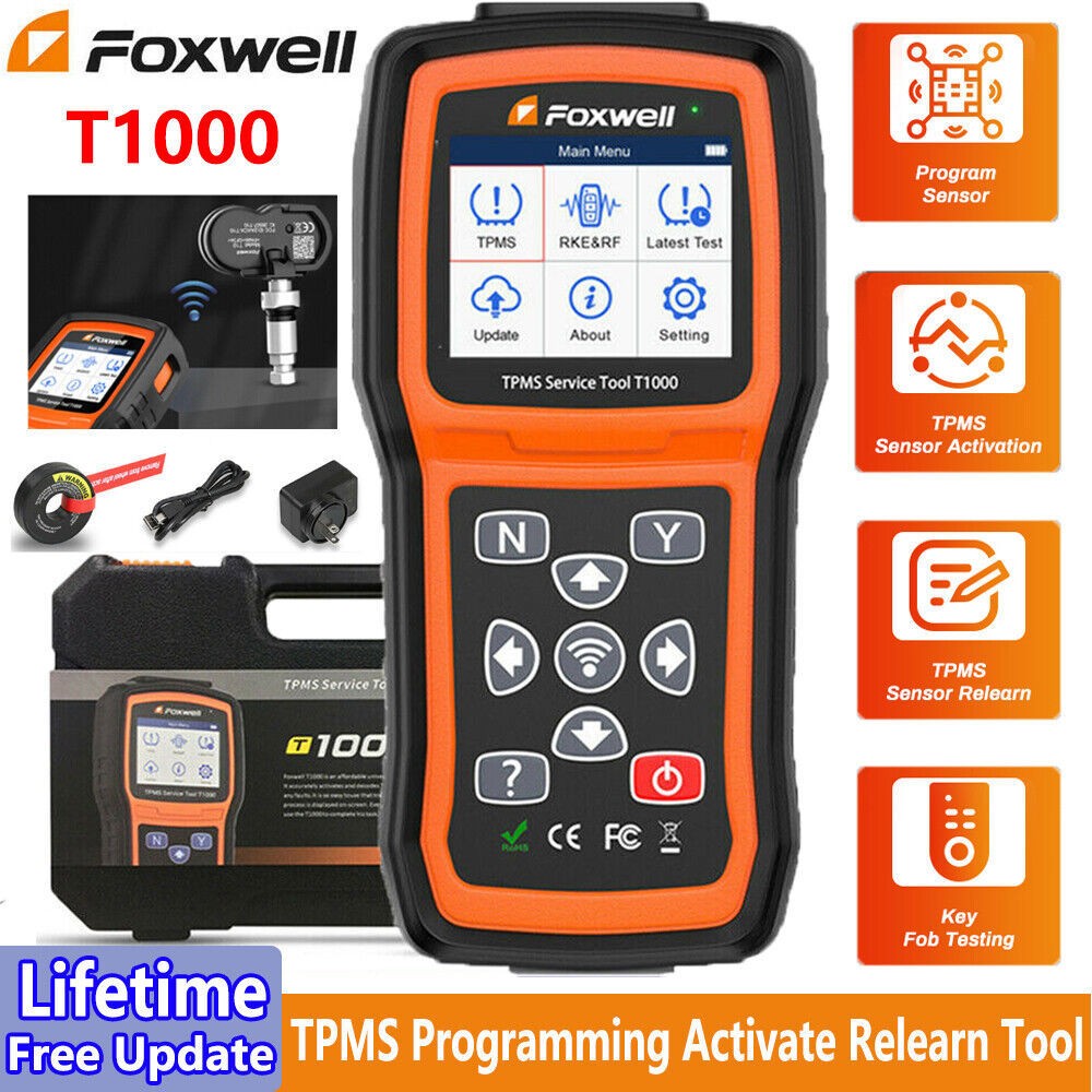 FOXWELL T1000 TPMS Programmer Tire Sensor Pressure Reset Active Diagnostic Tool