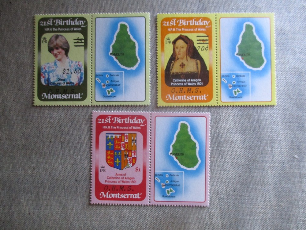 Montserrat, Scott# O62-O64, MNH