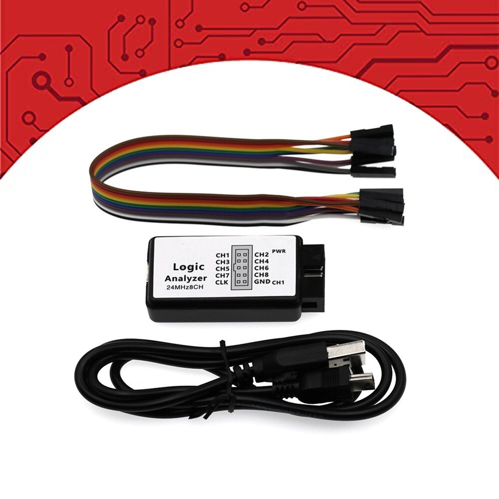 Compact USB Logic Analyzer 8Channel 24M Sampling for Waveform Analysis