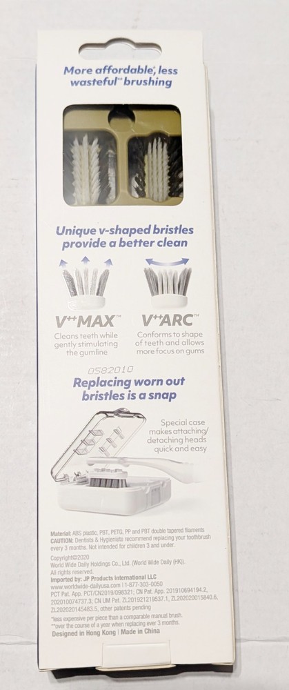 V-Eco Toothbrush 2Replaceable Brush Head System New in Box