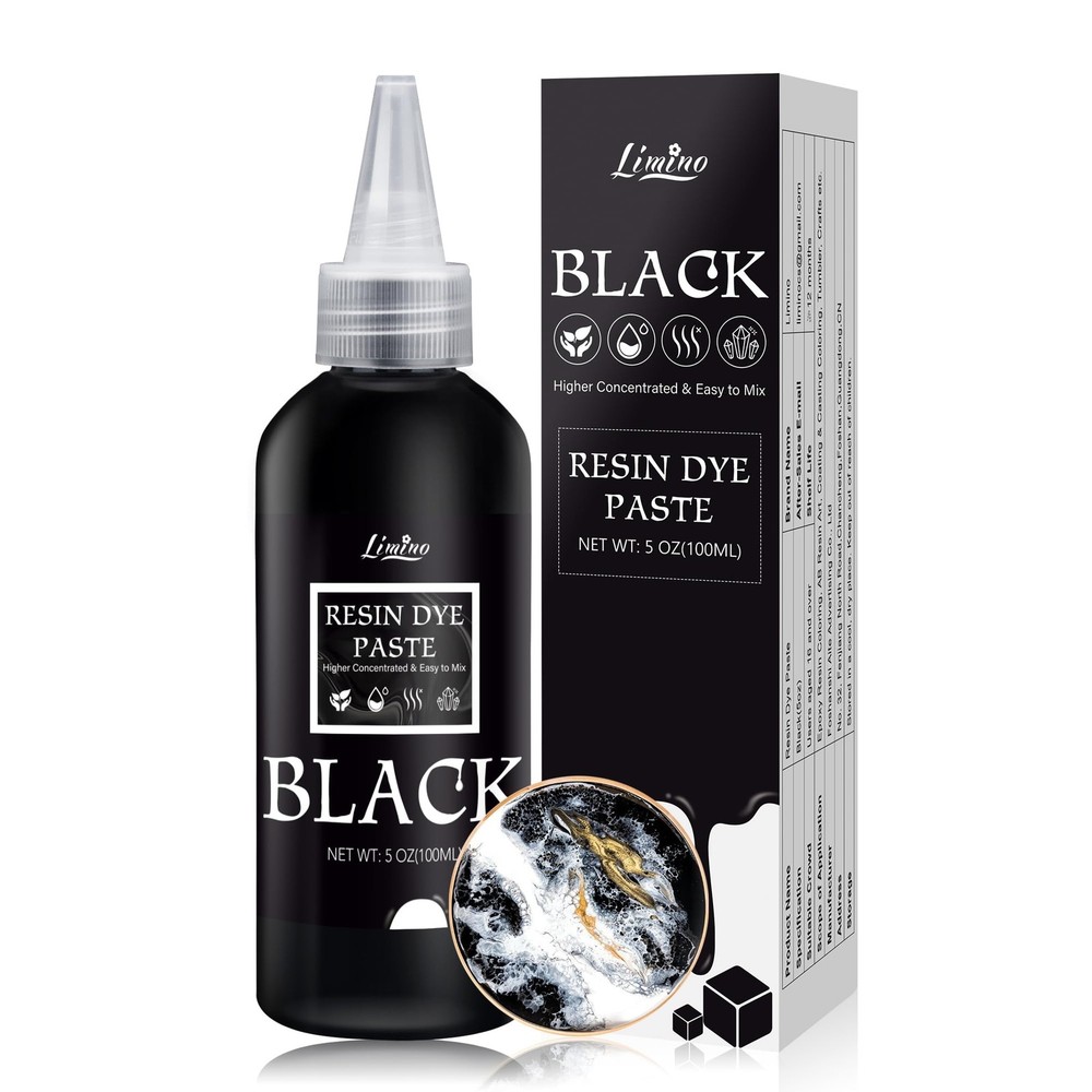 Black Epoxy Resin Pigment Paste - 3.4 fl.oz / 100ml Concentrated Dye for DIY ...