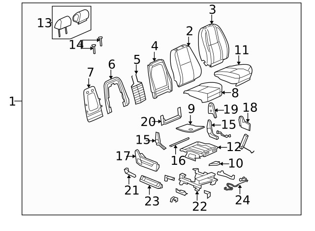 Genuine GM Ebony Front Seat Back Finish Panel 20926203