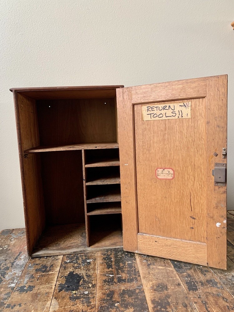 Vintage Wood Lab/Microscope Tool Cabinet