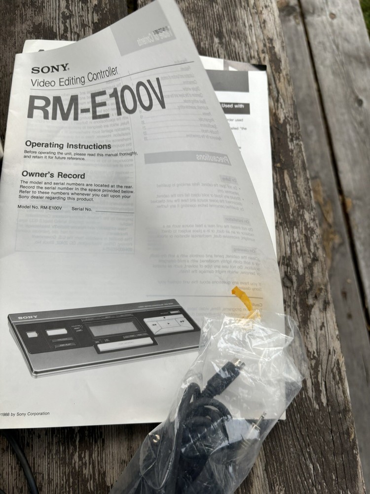 Sony RM-E100V (A) Video Editing Controller in original box