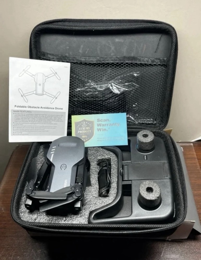 Pioneer Black Foldable Obstacle Avoidance Remote Control Quadcopter Drone