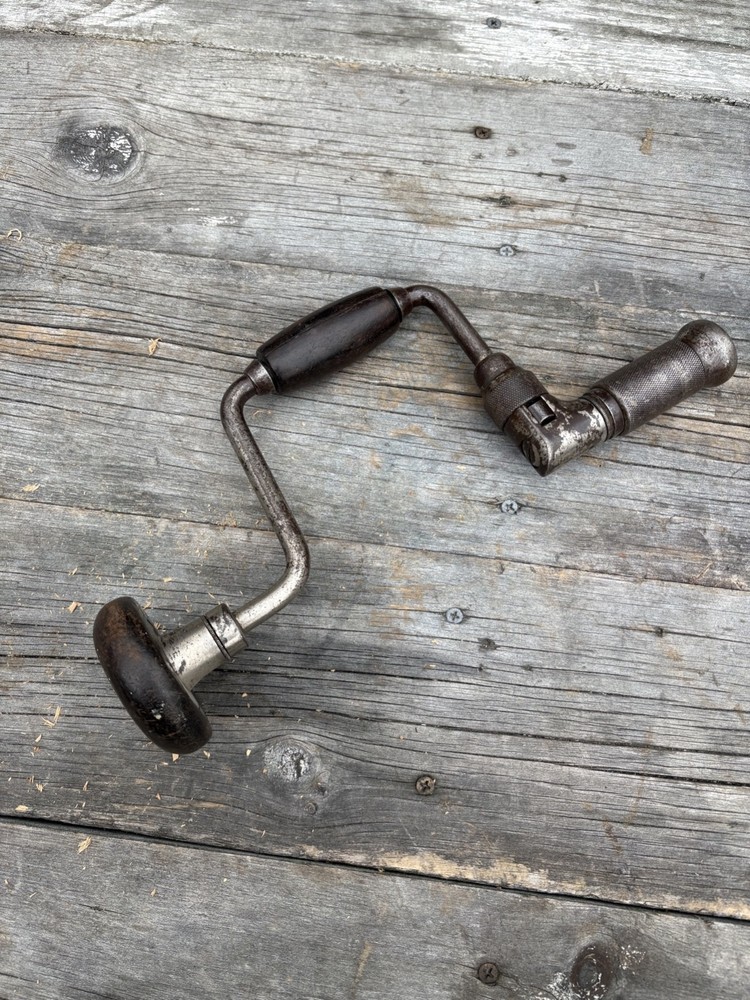 Vintage John Fray no. 86 Bit Brace Hand Drill,Old Carpenter Tool