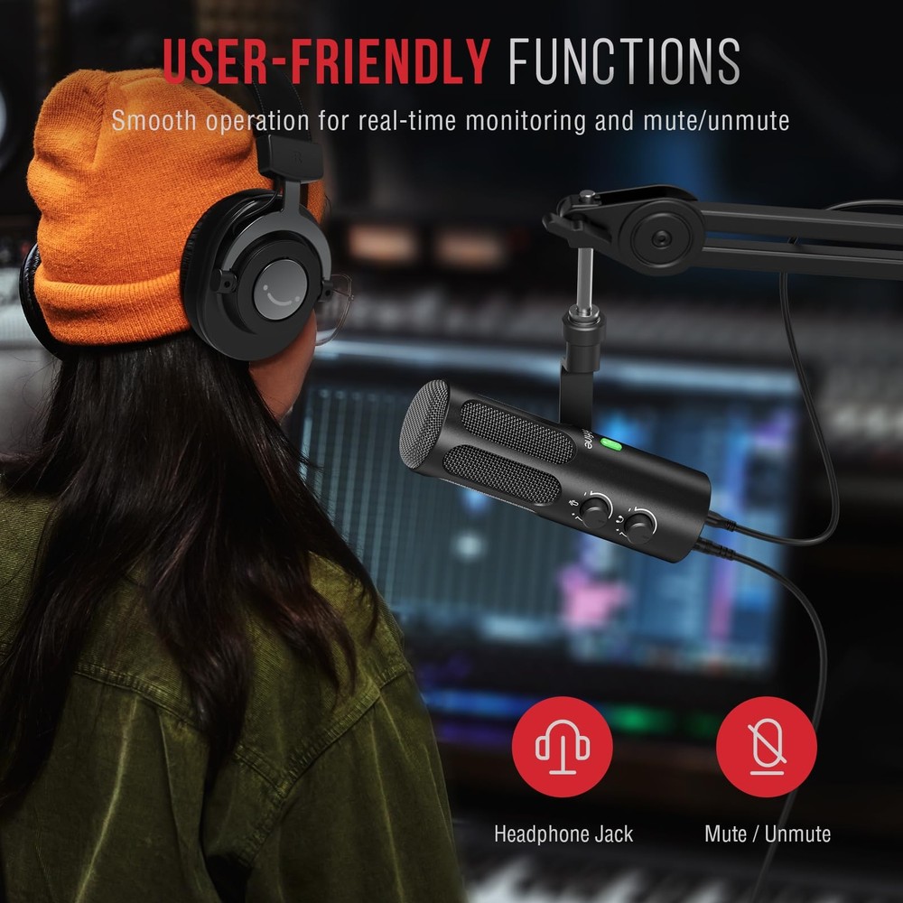XLR USB Podcast Dynamic Microphone for Streaming Tank3 FIFINE XLR USB Studio