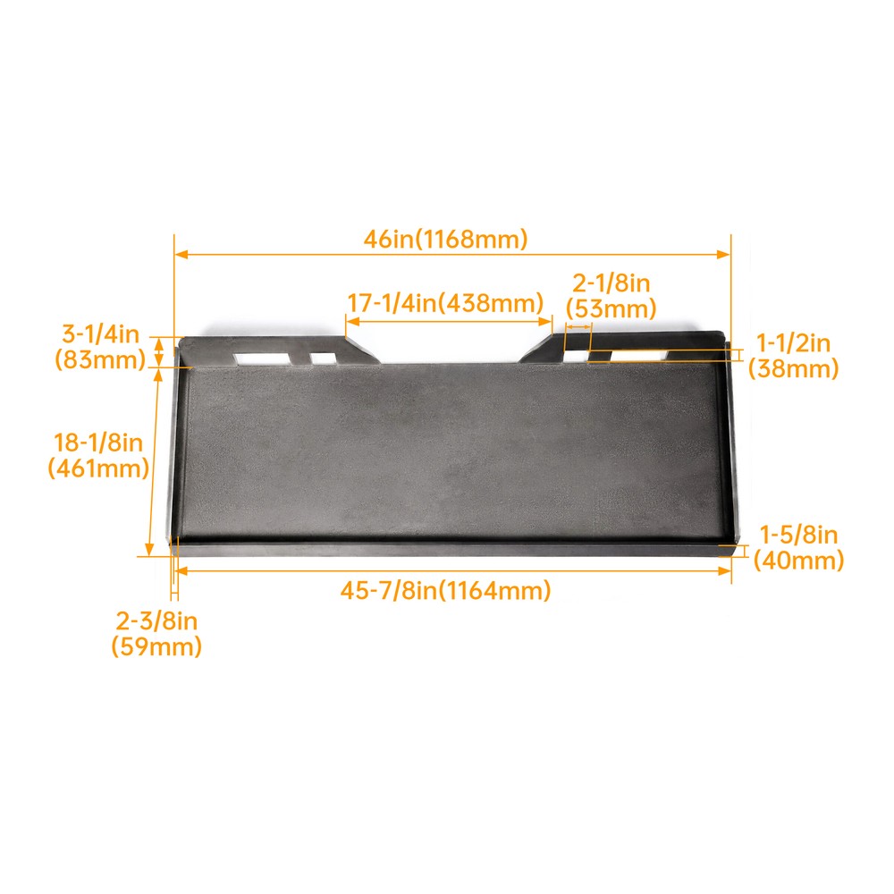 3/8 Quick Tach Attachment Skid Steer Mount Plate Adapter Loader