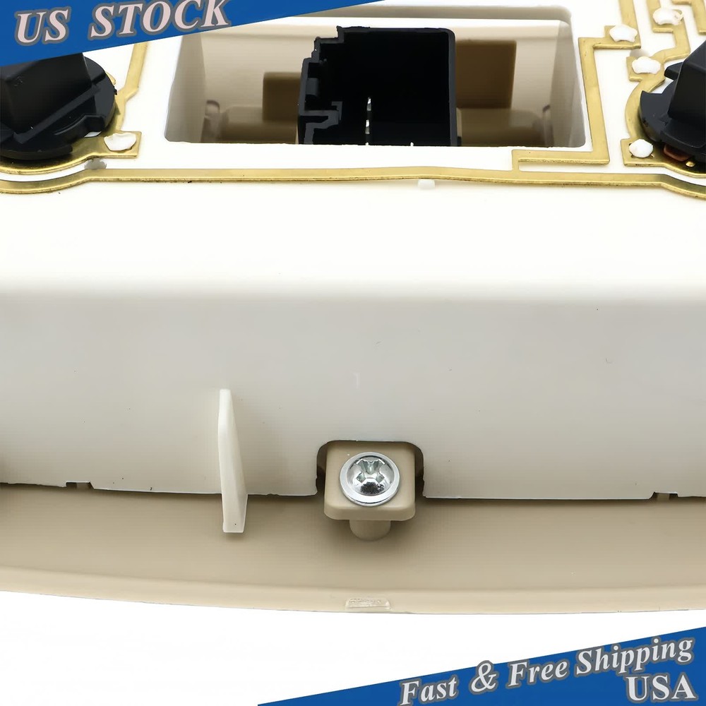 LED Front Overhead Console with Dome Map Light & Sunroof Switch for Ford Beige