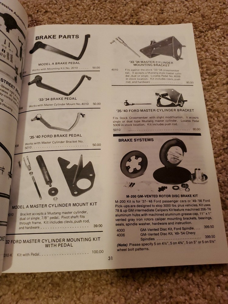 Springfield Street Rod Catalog #29 1989