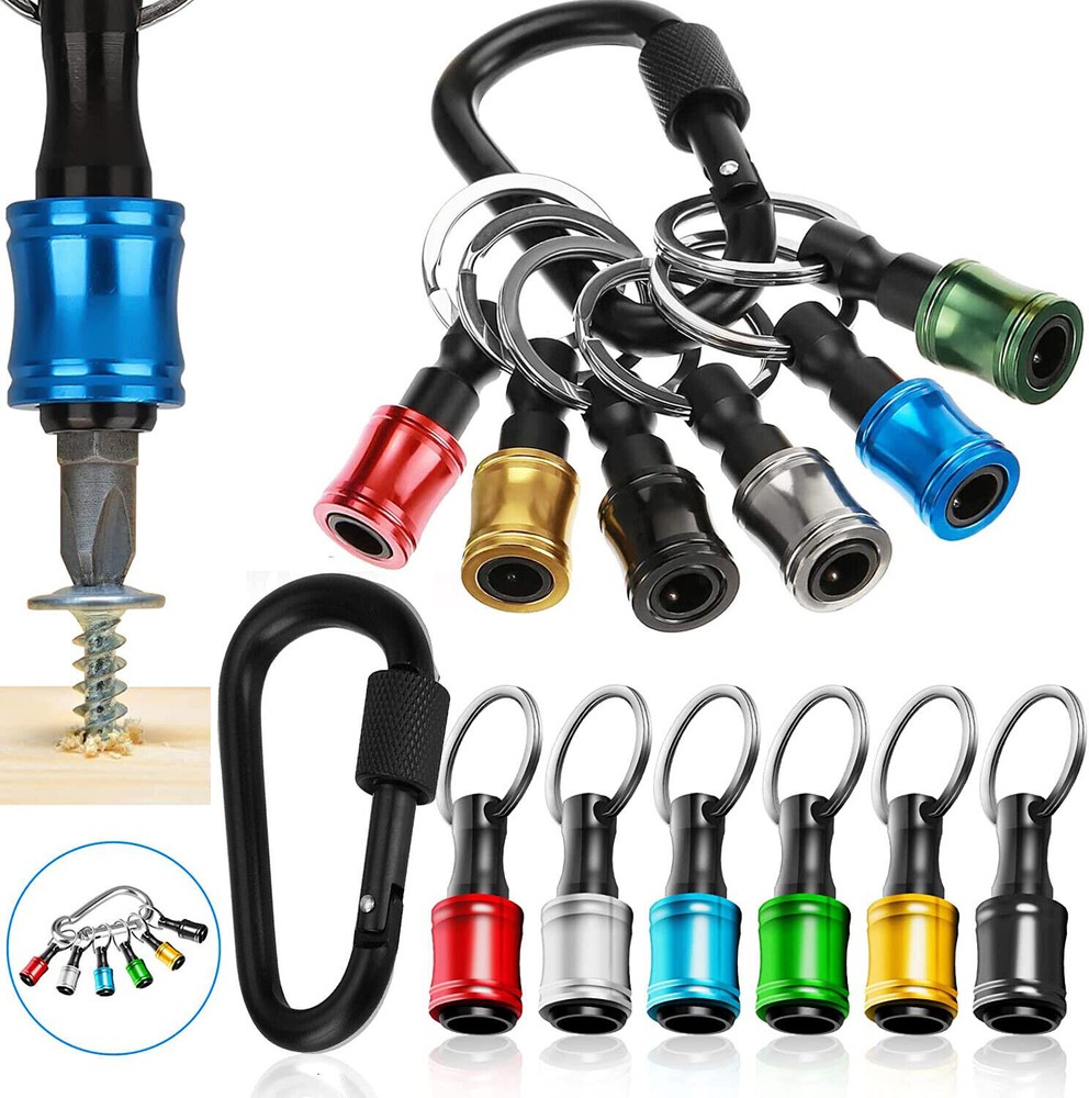 14PCS 1/4" Hex Shank Quick Release Keychain Screwdriver Drill Bit Holder Bit Set