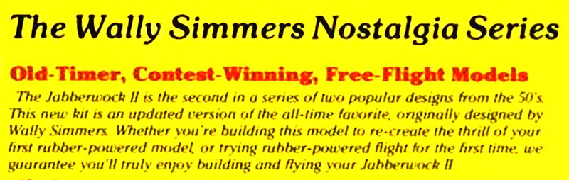 Model Airplane Plans (FF): Midwest JABBERWOCK II 31-3/4" Rubber-Powered