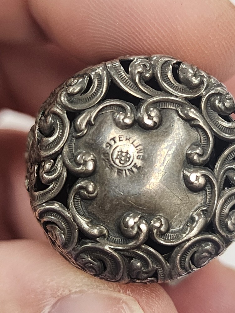 Antique Sterling Silver Thimble Case And Thimble #3264