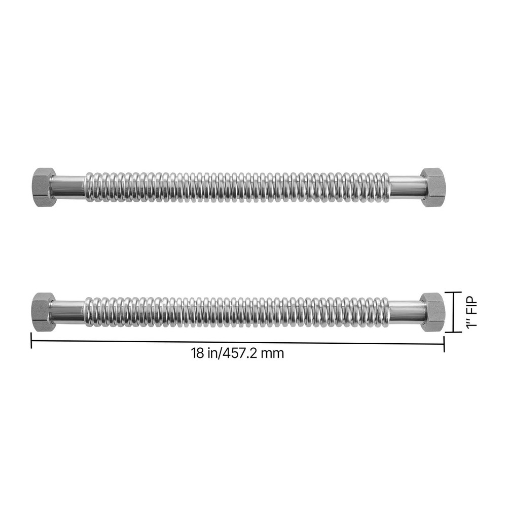Uimoso 18-Inch Water Heater Flex Connector Kit for Kitchen Use