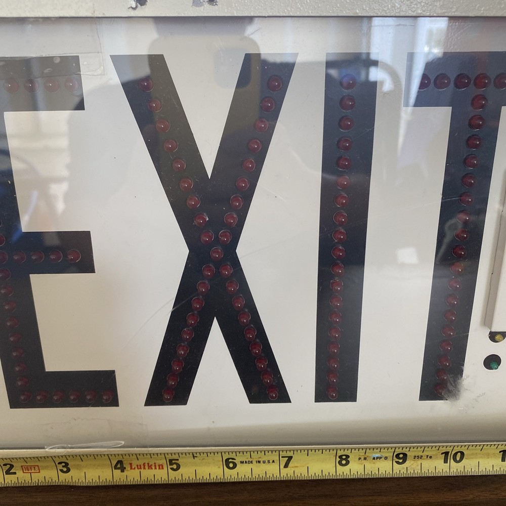 Exitronix 603 Steel Direct View Exit Sign Single Face White 603D 603U READ DESC