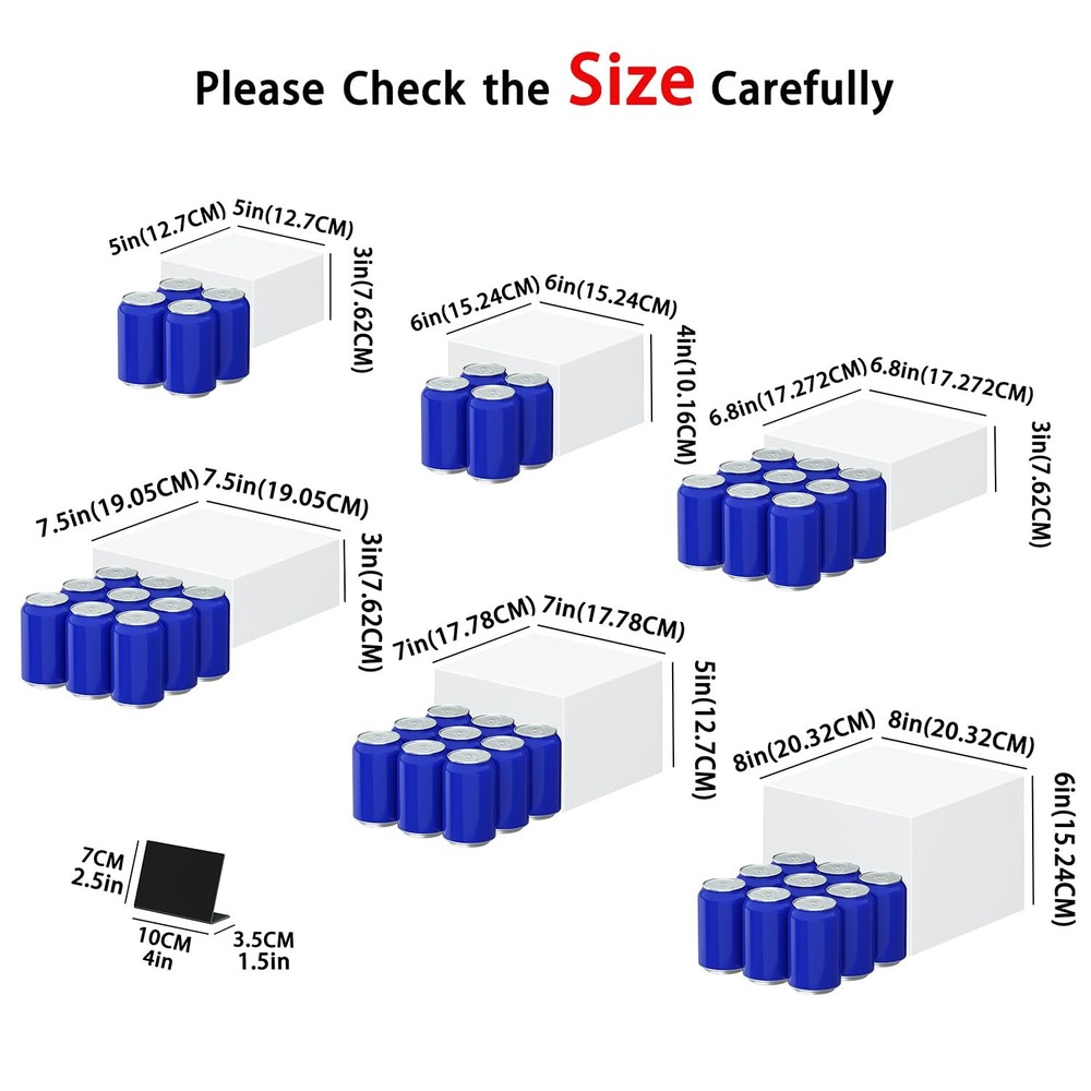 6 Pcs Medium-Sized White Acrylic Boxes for Display as Buffet Risers and Stand...