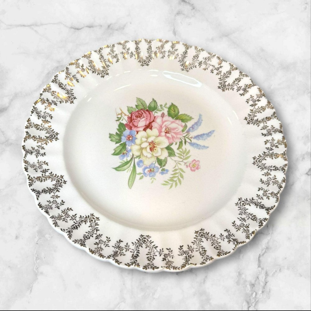 Limoges Arcadia Plates Set/4 – 2 Dinner + 2 Bread Plates - Immaculate