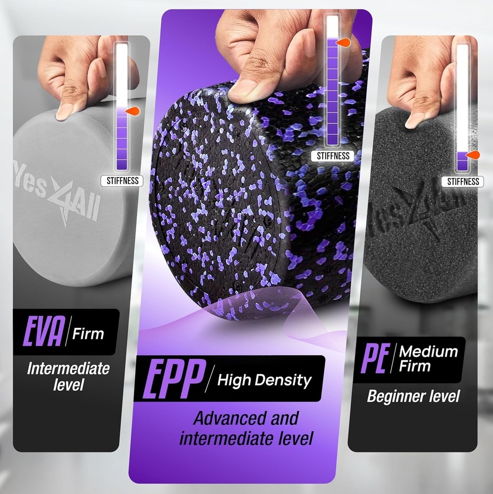 Versatile EPP Foam Roller (12'' Purple) for Enhanced Mobility & Flexibility