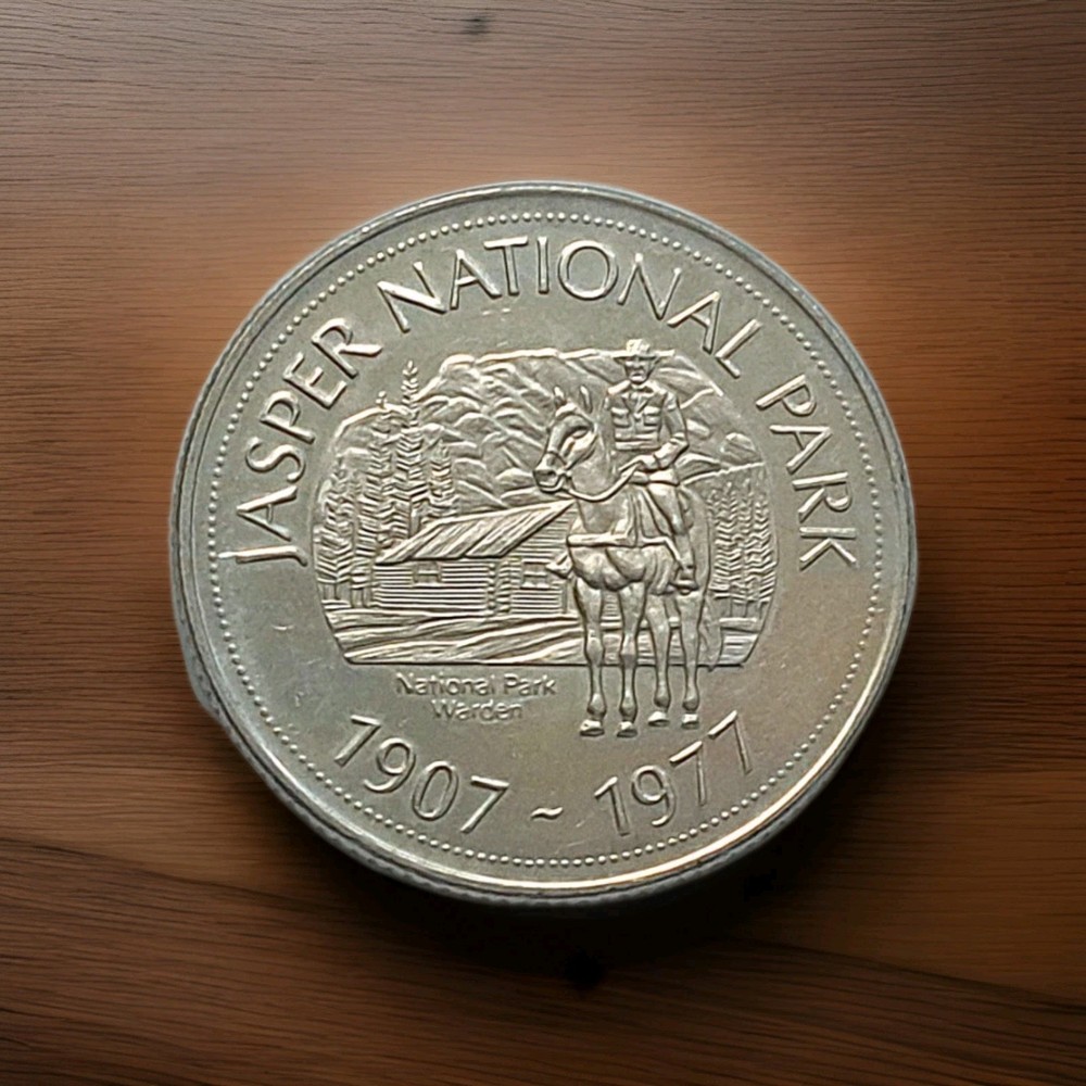 🇨🇦 1977 Jasper, Alberta, Canada $1 Dollar-Trade-Token. NICE TOKEN.