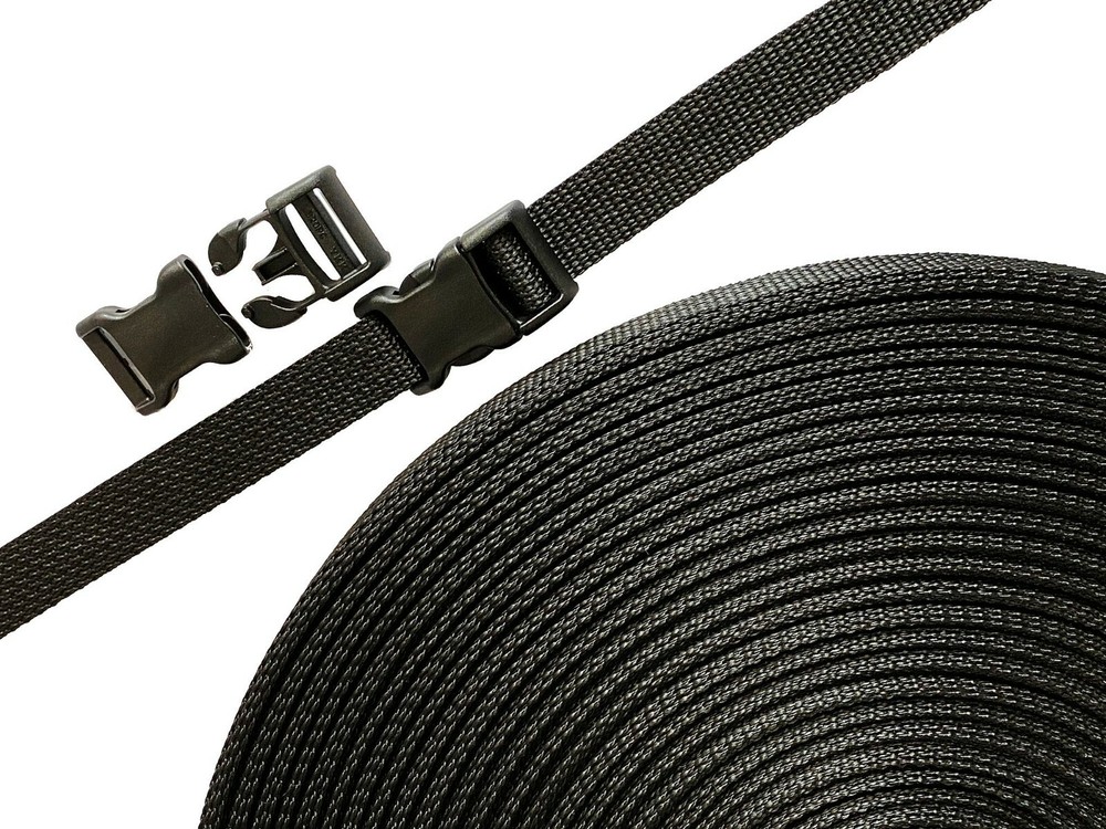 YKK Straps buckles kit 3/4" Plastic Buckle Side-Release Single Adjuster -Webbing