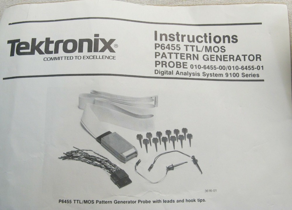 Tektronix P6455 TTL/MOS Pattern Generator Probe & Accessories - Logic Analyzer