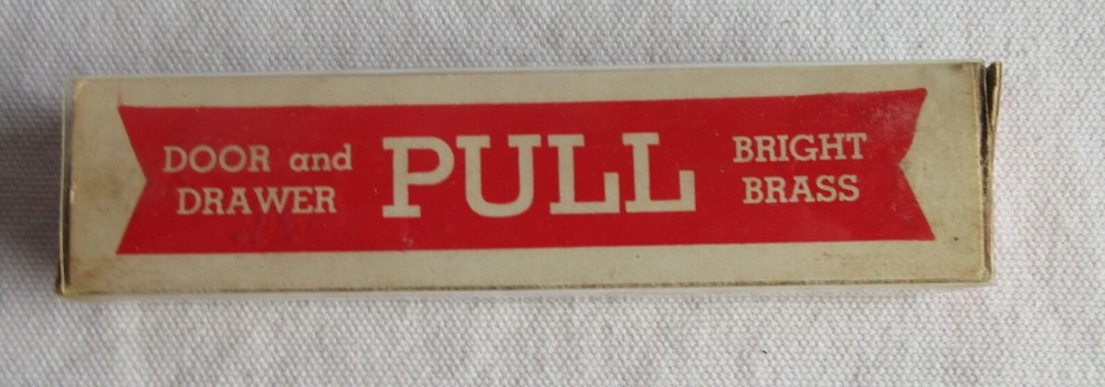 NOS Vtg. drawer pull door pull R290 diecast MCM w/instructions